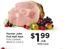 Ralphs Farmer John Full Half Ham offer