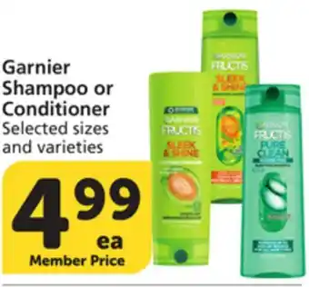 Vons Garnier Shampoo or Conditioner offer
