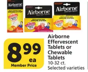 Vons Airborne Effervescent Tablets or Chewable Tablets offer