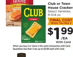Ralphs Club or Town House Crackers offer