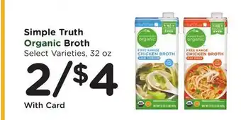 Ralphs Simple Truth Organic Broth offer