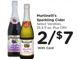 Ralphs Martinelli's Sparkling Cider offer