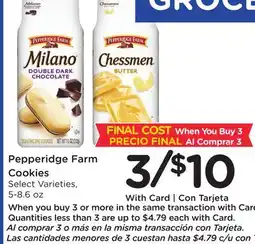 Ralphs Pepperidge Farm Cookies offer