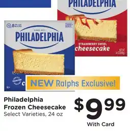 Ralphs Philadelphia Frozen Cheesecake offer