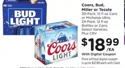 Ralphs Coors, Bud, Miller or Tecate offer