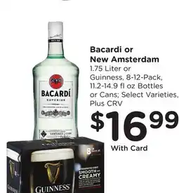 Ralphs Bacardi or New Amsterdam offer