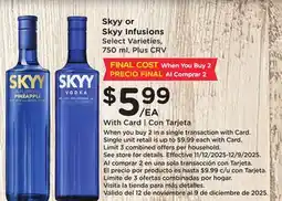Ralphs Skyy or Skyy Infusions offer