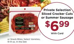 Ralphs Private Selection Sliced Cracker Cuts offer