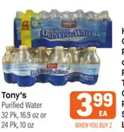 Tony’s Fresh Market Tony's Purified Water offer
