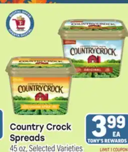 Tony’s Fresh Market Country Crock Spreads offer