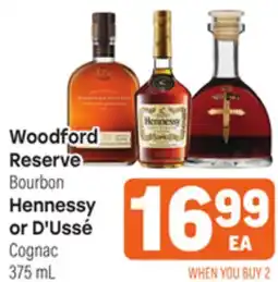 Tony’s Fresh Market Woodford Reserve Bourbon Hennessy or D'Ussé Cognac 375mL offer