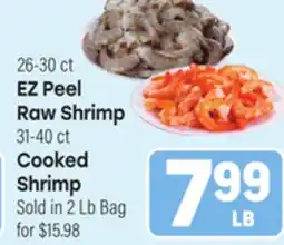 Tony’s Fresh Market 26-30ct EZ Peel Raw Shrimp 31-40 ct Cooked Shrimp offer