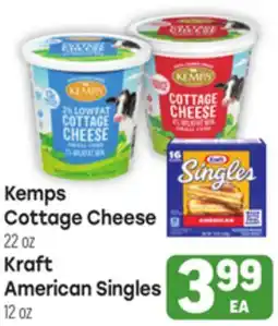 Tony’s Fresh Market Kemps Cottage Cheese 22oz Kraft American Singles 12oz offer