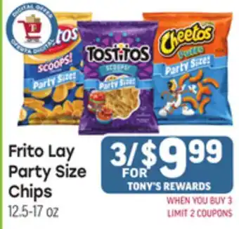 Tony’s Fresh Market Frito Lay Party Size Chips offer