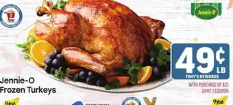 Tony’s Fresh Market Jennie-O Frozen Turkeys offer