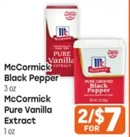 Tony’s Fresh Market McCormick Black Pepper 3oz McCormick Pure Vanilla Extract 1oz offer