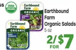 Tony’s Fresh Market Earthbound Farm Organic Salads offer