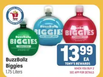 Tony’s Fresh Market BuzzBallz Biggies offer