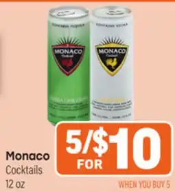 Tony’s Fresh Market Monaco Cocktails offer