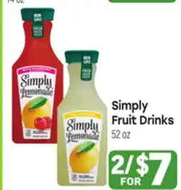 Tony’s Fresh Market Simply Fruit Drinks offer