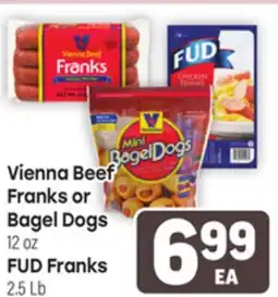 Tony’s Fresh Market Vienna Beef Franks or Bagel Dogs 12oz FUD Franks 2.5Lb offer