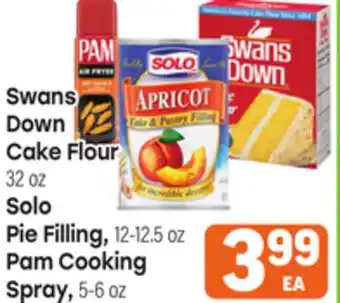 Tony’s Fresh Market Swans Down Cake Flour 32oz Solo Pie Filling 12-12.5oz Pam Cooking Spray, 5-6oz offer