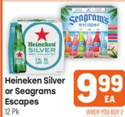 Tony’s Fresh Market Heineken Silver or Seagrams Escapes offer