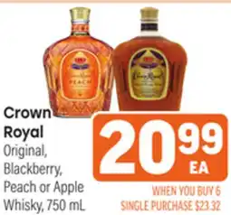 Tony’s Fresh Market Crown Royal Original, Blackberry, Peach or Apple Whisky offer