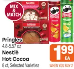 Tony’s Fresh Market Pringles 4.8-5.57 oz or Nestlé Hot Cocoa 8ct offer