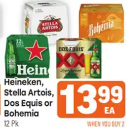 Tony’s Fresh Market Heineken, Stella Artois, Dos Equis or Bohemia offer