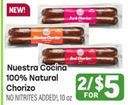 Tony’s Fresh Market Nuestra Cocina 100% Natural Chorizo offer