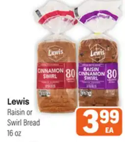 Tony’s Fresh Market Lewis Raisin or Swirl Bread offer