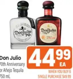 Tony’s Fresh Market Don Julio 70th Anniversary or Añejo Tequila offer
