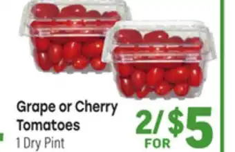 Tony’s Fresh Market Grape or Cherry Tomatoes offer