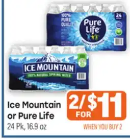 Tony’s Fresh Market Ice Mountain or Pure Life offer