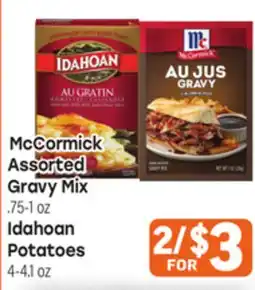 Tony’s Fresh Market McCormick Assorted Gravy Mix .75-1oz Idahoan Potatoes 4-4.1oz offer