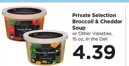 Food 4 Less Private Selection Broccoli & Cheddar Soup offer