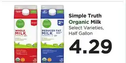 Food 4 Less Simple Truth Organic Milk offer