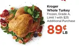 Food 4 Less Kroger Whole Turkey offer