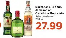 Food 4 Less Buchanan's 12 Year, Jameson or Cazadores Reposado offer