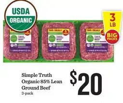 Mariano's Simple Truth Organic 85% Lean Ground Beef offer