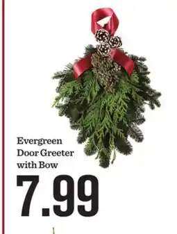 Mariano's Evergreen Door Greeter with Bow offer