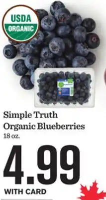 Mariano's Simple Truth Organic Blueberries offer