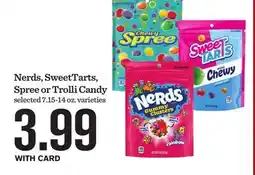 Mariano's Nerds, SweetTarts, Spree or Trolli Candy offer