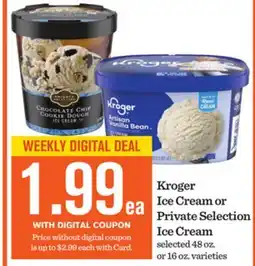 Mariano's Kroger Ice Cream or Private Selection Ice Cream offer