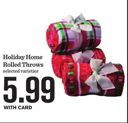 Mariano's Holiday Home Rolled Throws offer