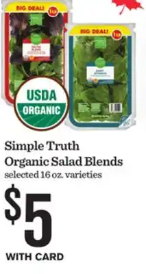 Mariano's Simple Truth Organic Salad Blends offer