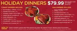 Mariano's HOLIDAY DINNERS offer