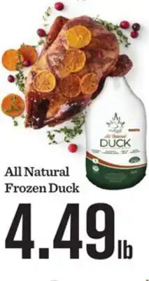 Mariano's All Natural Frozen Duck offer