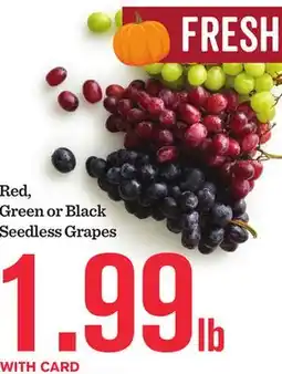 Mariano's Red, Green or Black Seedless Grapes offer